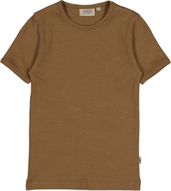 Wheat Rib T-Shirt SS - Hazel